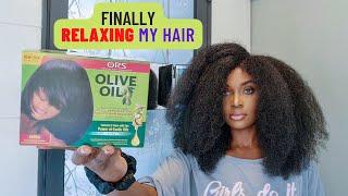 RELAXING MY VIRGIN NATURAL HAIR AT HOME/THE BEST WAY TO RELAX VIRGIN HAIR