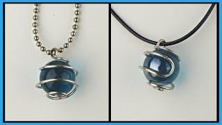 Paperclip Wire Wrapped Marble Pendant DIY Tutorial