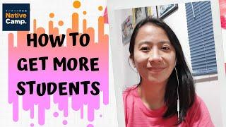 HOW TO GET MORE STUDENTS