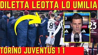 CLAMOROSA DOMANDA DI DILETTA LEOTTA A MOTTA CHE NON RISPOND TORINO JUVENTUS 1 1