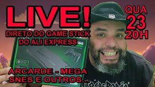 LIVE ! GAME STICK LITE TESTANDO AO VIVO -  jogando ARCADE - MEGA - SUPER NES - NES - GB E OUTROS