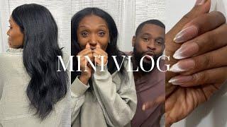 VLOGMAS | WE DID IT! the prettiest press on nails, makeup + hair Growth!