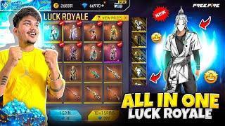 Free Fire New Luck Royale All Rare Bundles,Evo Guns And Emotes In One Spin -Garena Free Fire