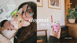 my youtube journey + exploring bookstores and coffee shops | vlogmas day 6