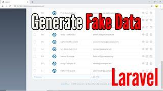 Generate fake data using Laravel | Generate User | Generate 1000 users | Laravel 8