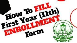 how to fill first year enrolment form complete process Easy way to fill | sindh board | enrollment
