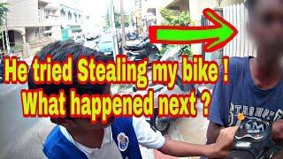 He tried to steal my bike | What happened next ? Punched on his face | Street fight