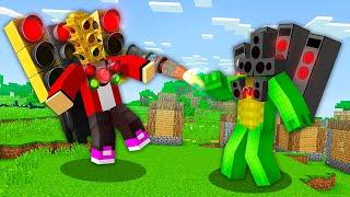 Mikey Became SPEAKER MAN MUTANT BOSS vs JJ TRAFFIC LIGHT TITAN MAN in Minecraft Challenge - Maizen