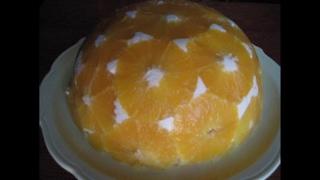 Pretty Orange Charlotte Dessert (no bake dessert)