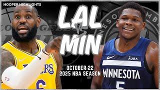 Los Angeles Lakers vs Minnesota Timberwolves Full Game Highlights | Oct 22 | 2025 NBA Season