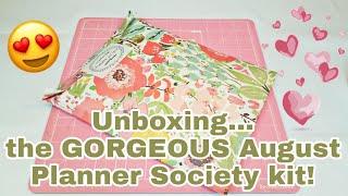 Unboxing the GORGEOUS August Planner Society kit | Planning With Eli