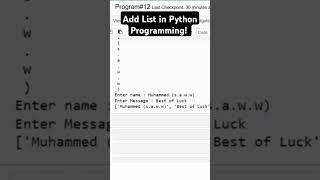 Lists in Python Programming Easy way to Add Elements #python #ai