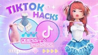 TRYING Out *VIRAL* Outfit Hacks From TIKTOK In DRESS To IMPRESS ROBLOX!