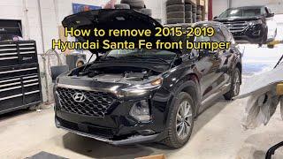 How to remove front bumper of Hyundai Santa Fe 2015-2019