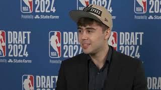 Juan Nunez San Antonio Spurs VERY FIRST INTERVIEW - NBA DRAFT NIGHT 2024