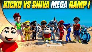 MEGA BIKE RAMP CHALLENGE WITH KICKO SHIVA & LITTLE SINGHAM'S FULL FUN