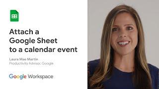 Attach a Google Sheet to a calendar event