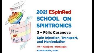 Félix Casanova - Spin Injection, Transport and Manipulation -  ESpinRed School on Spintronics 3