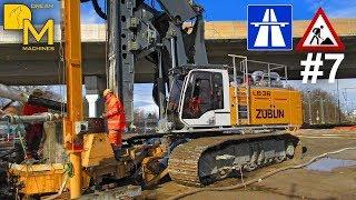 LIEBHERR BOHRGERÄT + RADLADER BRÜCKENBAU  MEGA AUTOBAHN BAUSTELLE #10