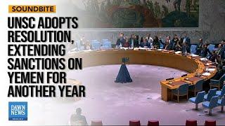 UNSC Unanimously Adopts Resolution extending Sanctions on Yemen for Another Year | Dawn News English