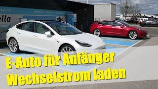 E-Auto für Anfänger: Laden mit Wechselstrom (zu Hause und unterwegs).