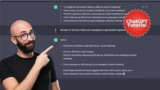 ChatGPT, un tutorial SERIO e CONCRETO (italiano)
