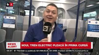 ȘTEFAN ETVEȘ CU IMAGINI DIN PRIMUL TREN ELECTRIC CARE PLEACĂ ÎN CURSĂ ASTĂZI PE RUTA BUC.-BRAȘOV