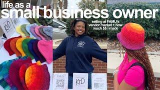 life as a small business owner pt. 4  selling at FAMU’s vendor market + i made over $600!