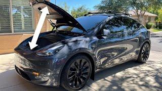 Installing a Powered Frunk on Tesla Model Y