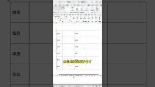 怎么才学会WORD文档里要这样调整表格！#OFFICE办公技巧 #职场 #办公技巧 #WORD #办公技巧 #excel技巧 #microsoftoffice