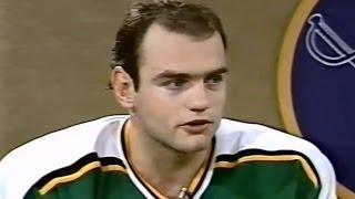 Brian Bellows Minnesota North Stars 3-29-90 Interview at Buffalo Sabres