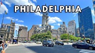 Pennsylvania Walking Tour, USA. Downtown Philadelphia - 4K