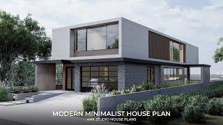 5-Bedroom Modern Minimalist House Plan | 4,000 sq ft | 5-Beds 3.5-Baths