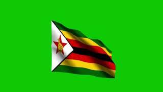 Zimbabwe Flag 1| Green screen 4K HD Video | Animated YouTube | No Copyright | Royalty-Free