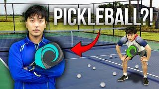 Pro Badminton Player tries Pickleball