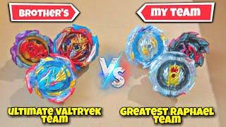 ultimate valtryek team vs greatest raphael team beyblade fight | pocket toon