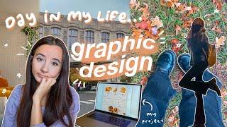 DAY IN THE LIFE OF A GRAPHIC DESIGN STUDENT | productive day in college 2021