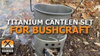 Boundless Voyage Titanium Canteen Kit for Bushcraft