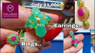 Gemstone Jewellery Starting @1gram From Malabar/Ruby Earrings/Emerald/deeya/#rajajinagar #bangalore