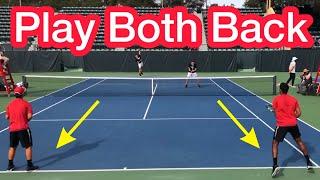 How To DOMINATE By Playing Both Back (Tennis Doubles Strategy)