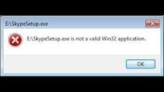 اسباب ظهور مشكلة Windows is not a vaild Win32 Application وحلها