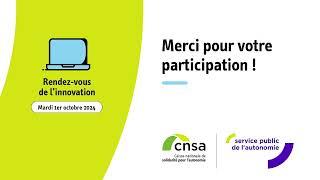 Rendez-vous de l'innovation de la CNSA