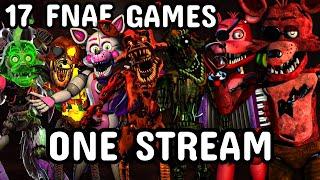 I beat ALL 17 FNAF GAMES in ONE STREAM with new releases