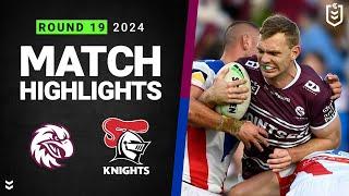 NRL 2024 | Sea Eagles v Knights | Match Highlights