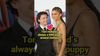 Tom Holland’s always a little puppy around Zendaya.  #celebrity #TomHolland #Zendaya