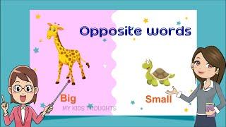 Opposite words in English | opposite words for preschoolers | #mykidsthoughts