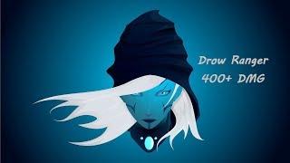 Апнутая Drow Ranger - 400+ урона с 3 слотами