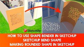 How to use shape bender in sketchup I sketchup bend shape I making rounded shape in sketchup