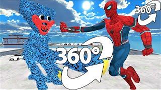 Best 360 Video || Spider-Man VS Huggy Wuggy 360° Animation #2 | 360 Video | VR animation | Weirdo3D