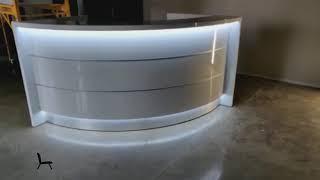 Valde Curved Reception Desk by MDD Office Furniture